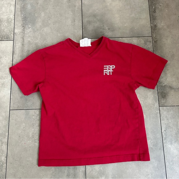 ESPRIT 90s vintage red t-shirt youth Medium or women's XS - Picture 2 of 5